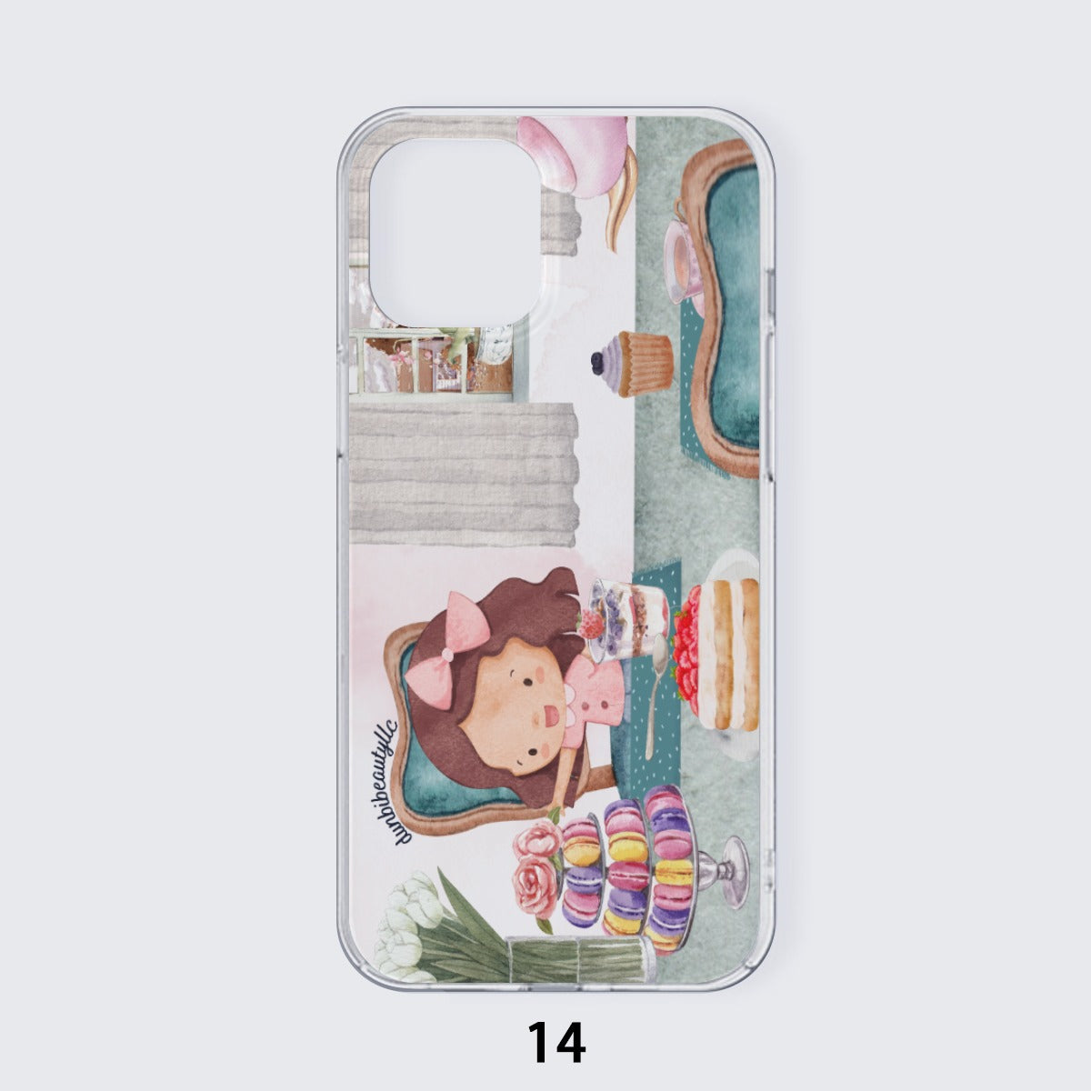 Dunbi-Designed TPU iPhone 14 Series Case with Cute Dessert & Party Elements