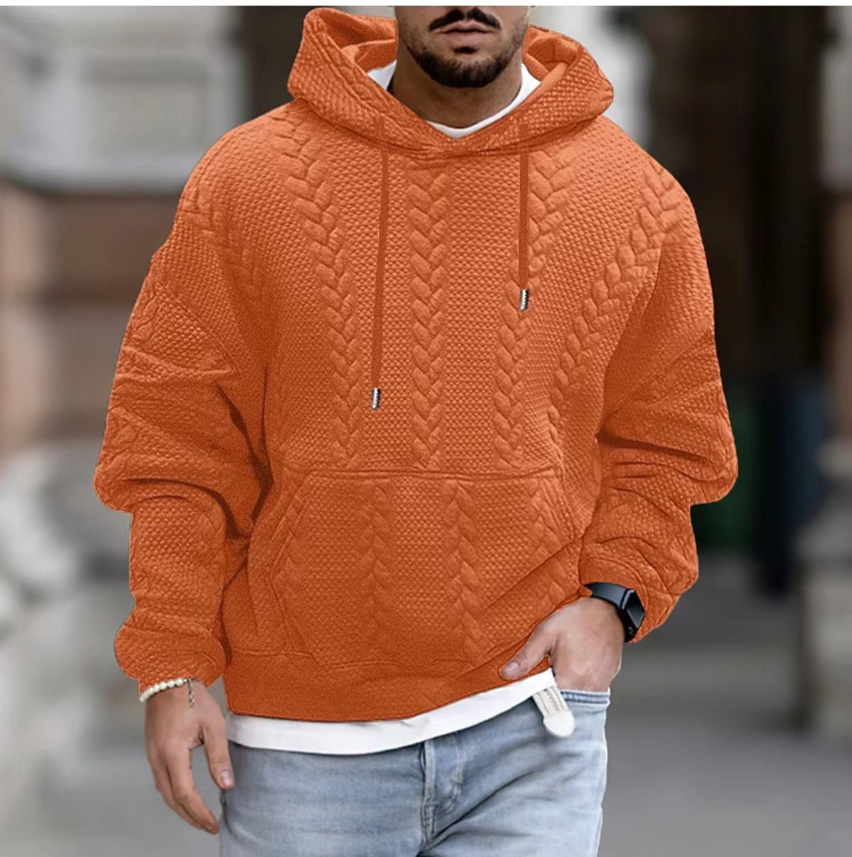 Men's Casual Plus Size Pullover Jacket