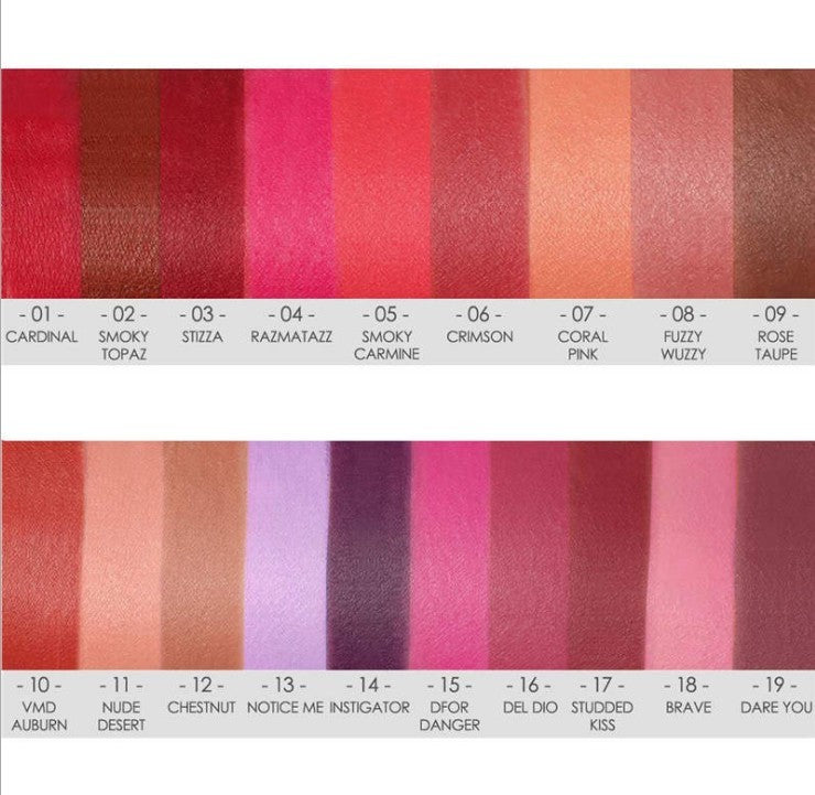 Focallure™ Long - lasting Vitamin E - enriched Matte Lipstick (#1 - #19)