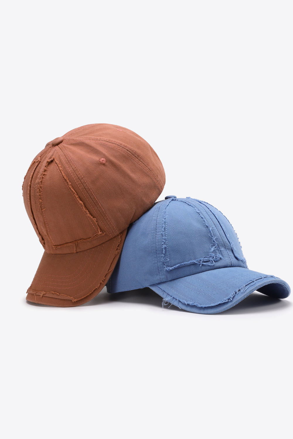 Fashionable Distressed Style Adjustable Cotton Baseball Cap for Everyday Wear