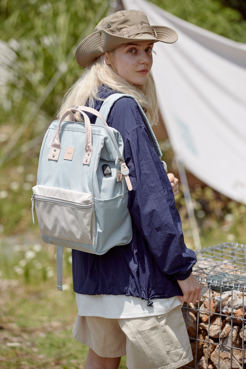 Himawari Large Eco - friendly Water - Resistant Canvas Backpack with Handy Side Pockets
