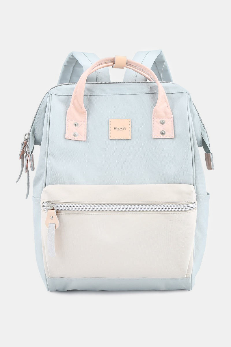 Himawari Large Eco - friendly Water - Resistant Canvas Backpack with Handy Side Pockets