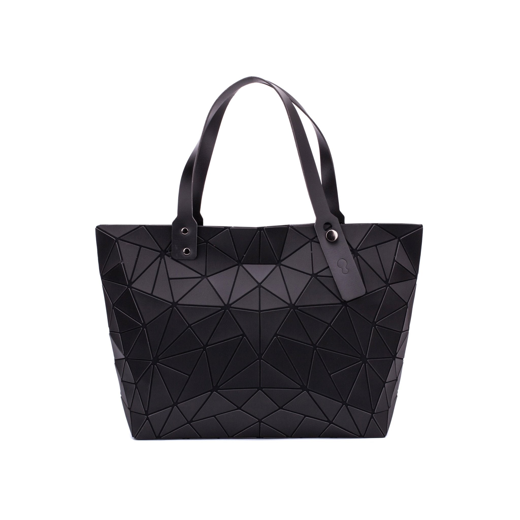 DIOMO Fashionable PU Leather Geometric Design Tote Handbag for Women