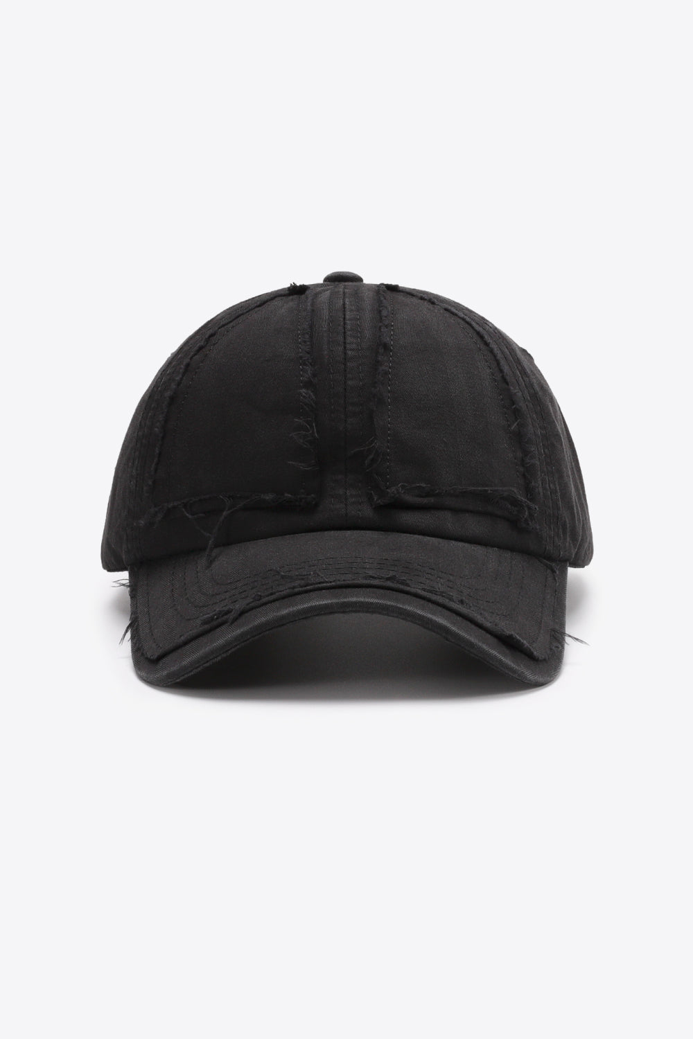 Fashionable Distressed Style Adjustable Cotton Baseball Cap for Everyday Wear