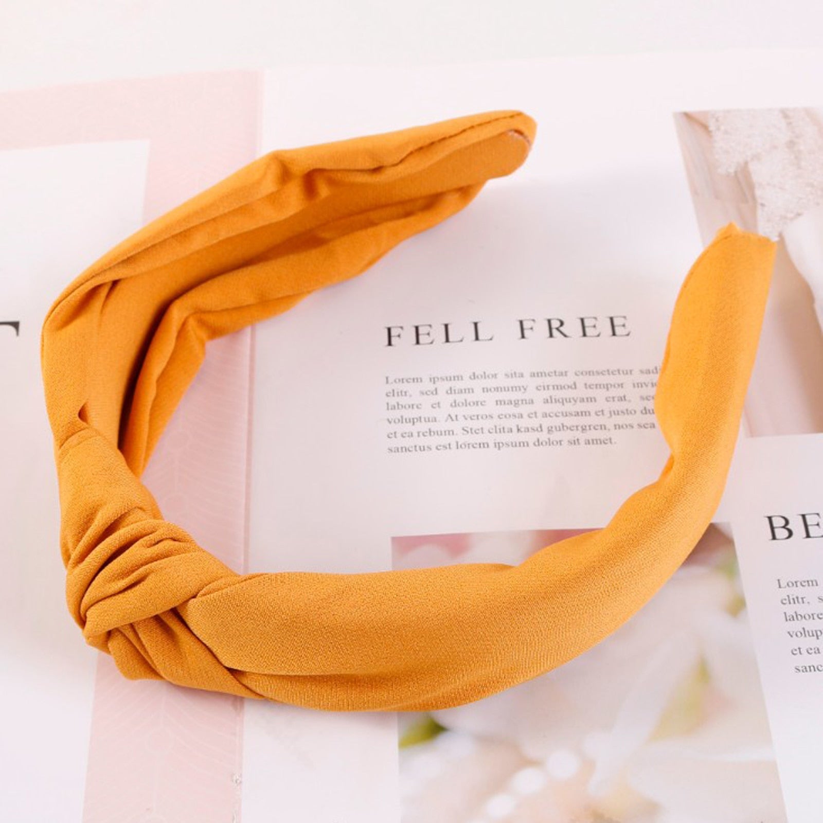 Stylish Women's Solid Polyester Hairband - Classic Hair Accessory for Girls
