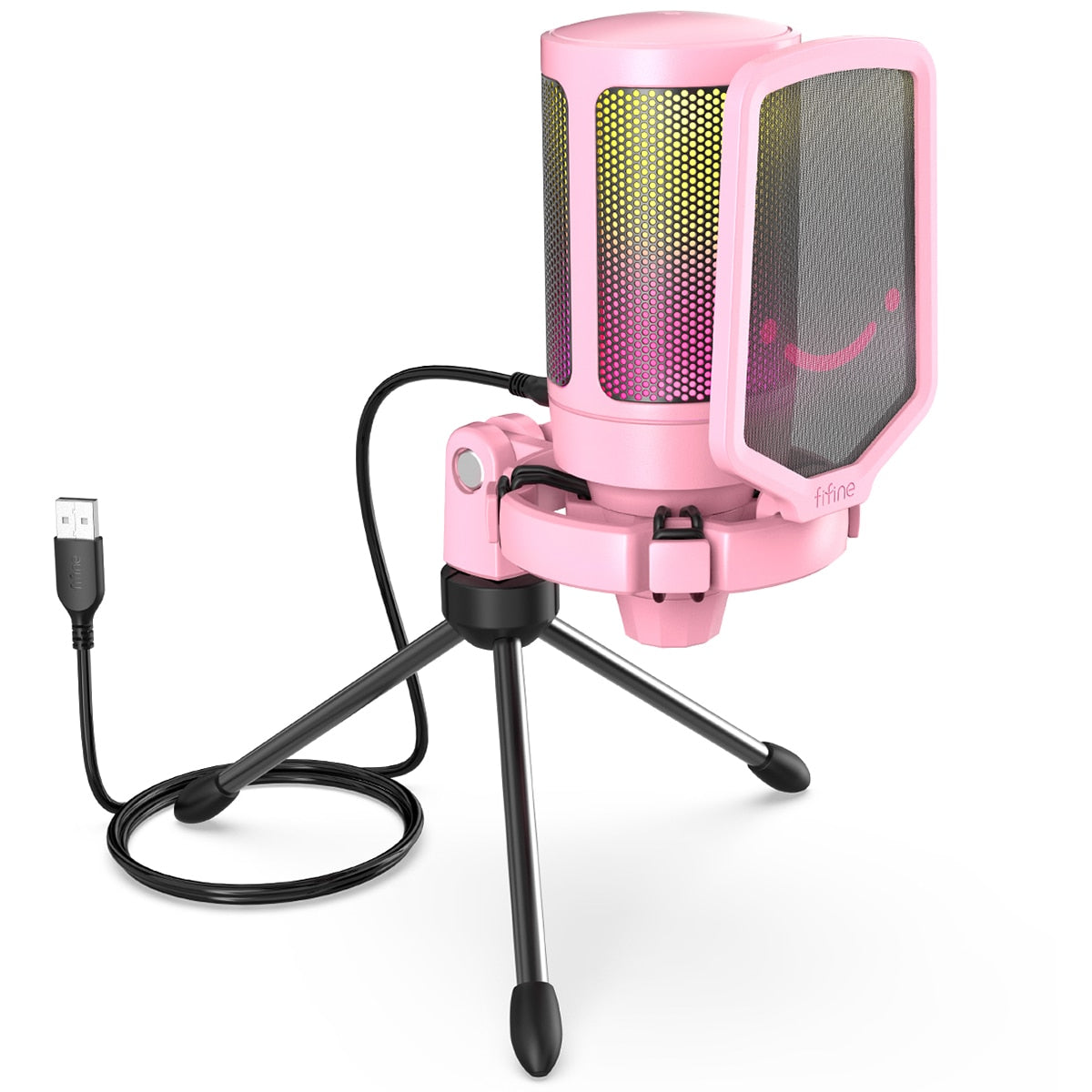 FIFINE A6V Condenser USB Microphone Kit with Pop Filter for Gaming & Streaming on PC/MAC