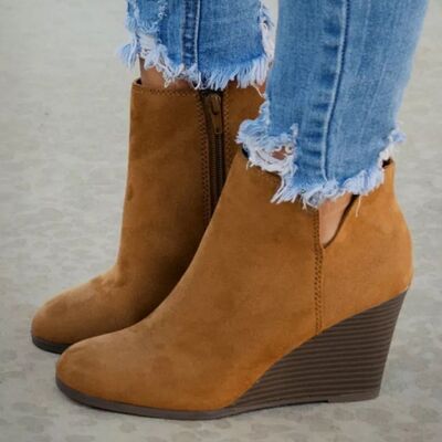 Stylish Side - Zip High Heel Ankle Boots for Fashionable Wear