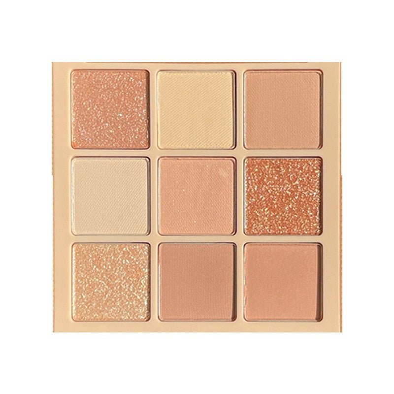 MOONBIFFY 9 - Color Long - Lasting Shimmer Matte Eyeshadow Palette for Korean - Style Makeup