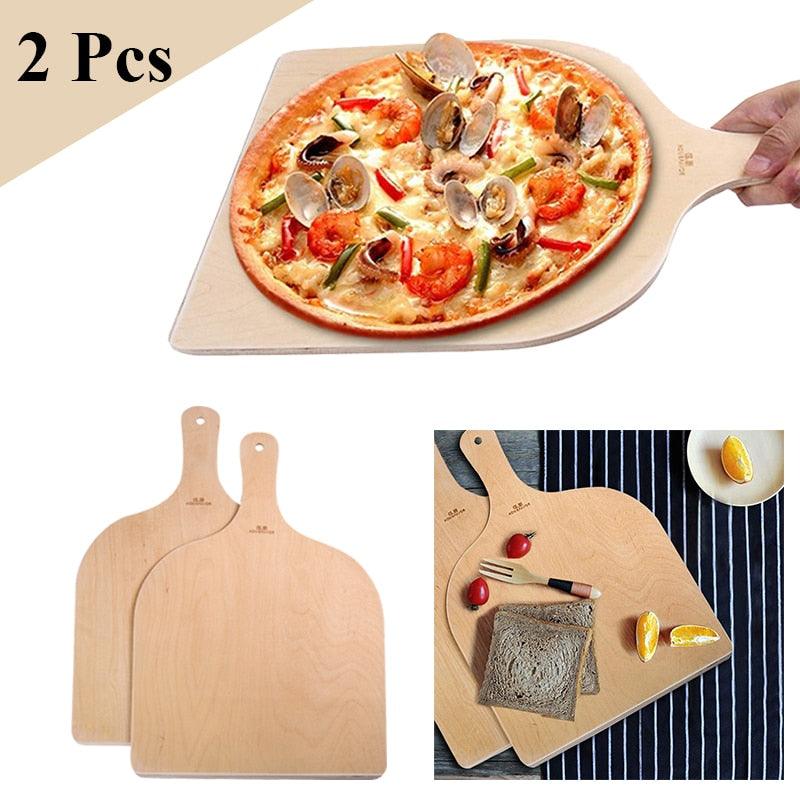 Eco-Friendly Wooden Pizza Peel Spatula - Essential Pizza Tools for Baking, Serving, and Pastry in the Kitchen