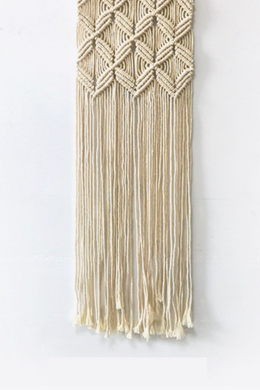 Fully Handmade Cotton Macrame Wall Hanging Decor with Sticks