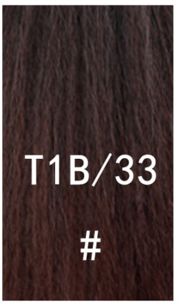 Lydia 16-Inch Synthetic Kinky Straight Ponytail Hair Extension with Curly Tail and Drawstring