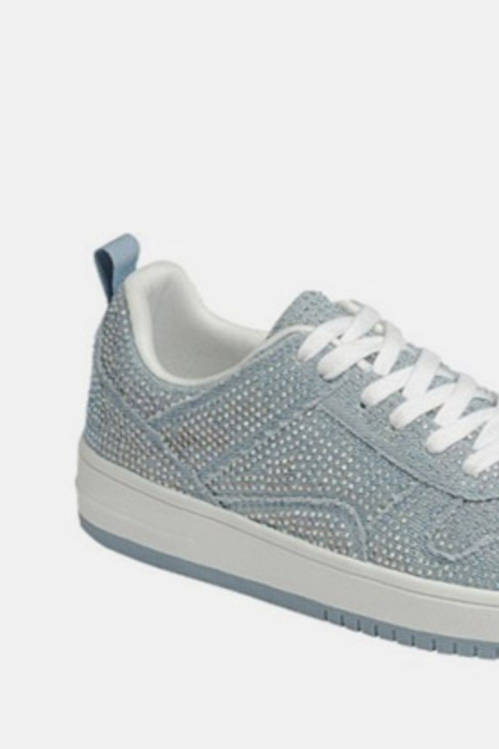 Stylish Forever Link Women's Rhinestone-Adorned Platform Flat Sneakers for Casual Wear