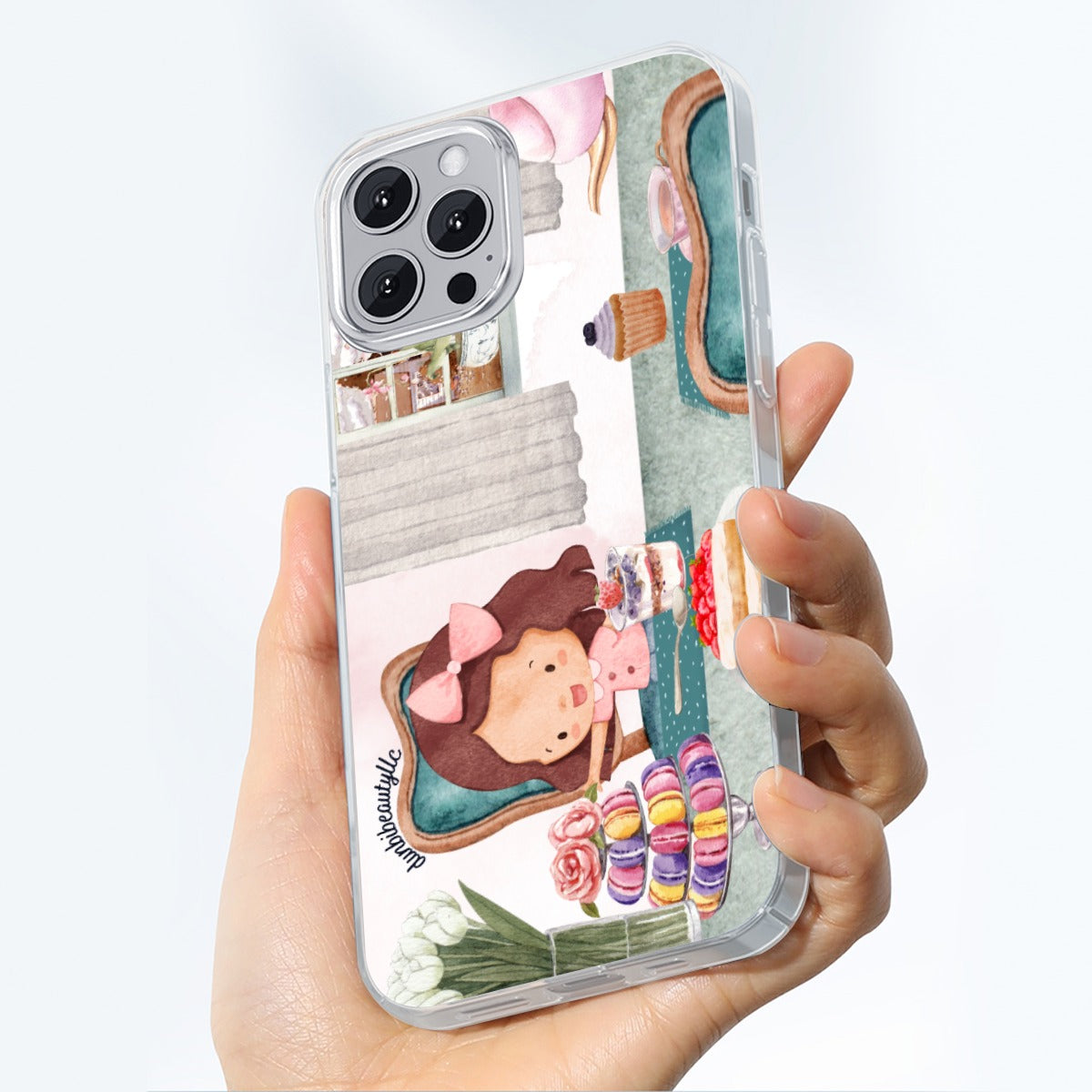 Dunbi-Designed TPU iPhone 14 Series Case with Cute Dessert & Party Elements