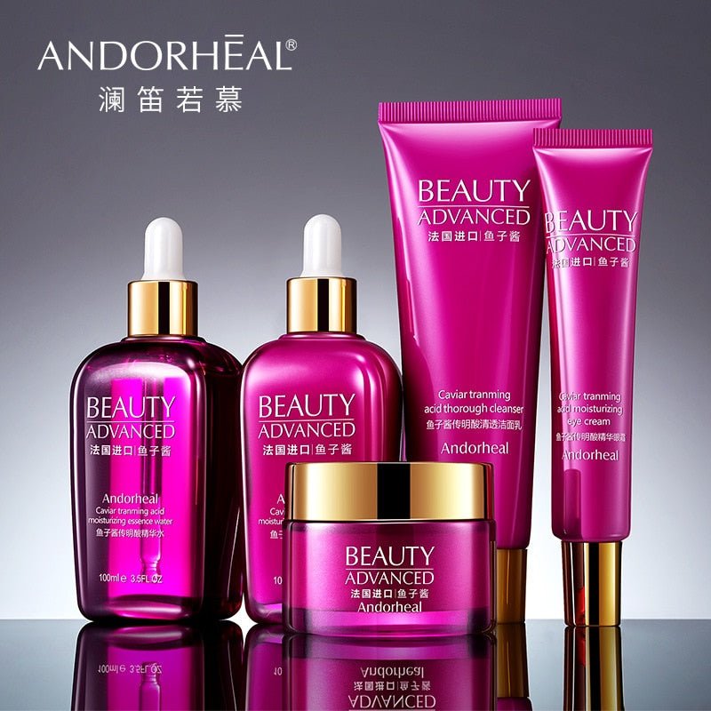5PCS Luxury Caviar Face Skin Care Set - Moisturizing & Anti - Aging