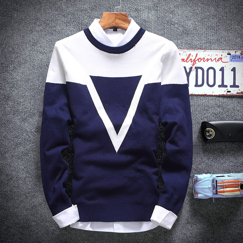 Casual Men's Cotton Sweater for Autumn