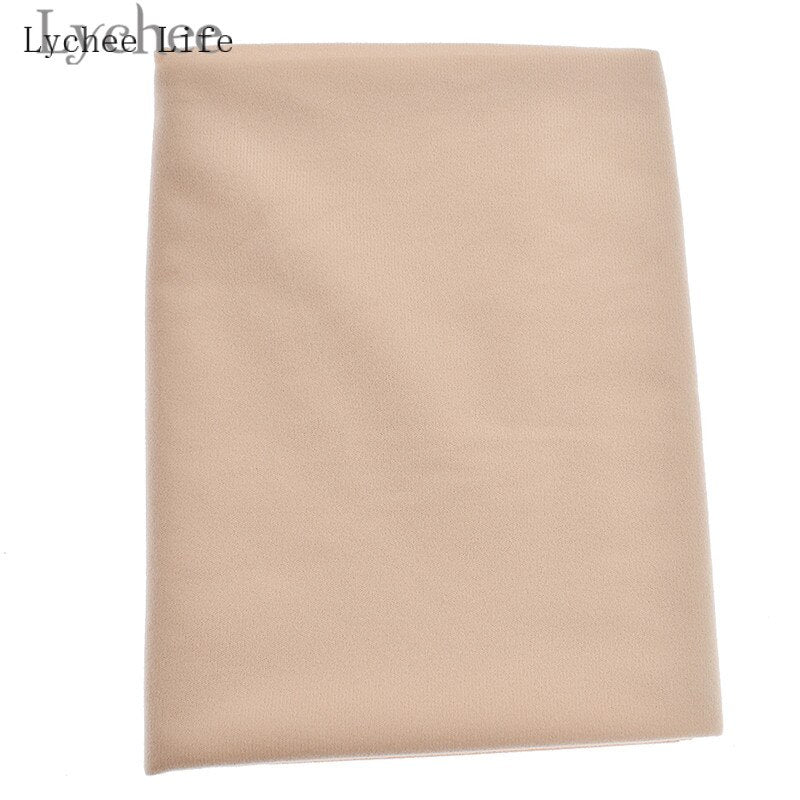Lychee Life Doll Skin-Style Solid Color Fleece Plush Cloth for DIY Patchwork and Sewing Crafting Supplies Accessories