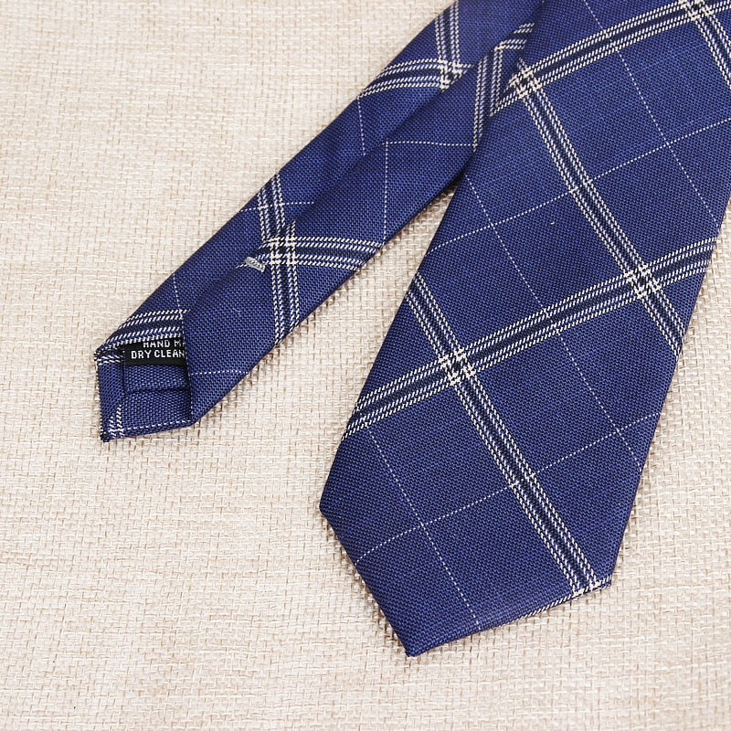 Stylish Men's Colorful Narrow Plaid Neckties Made of Cotton