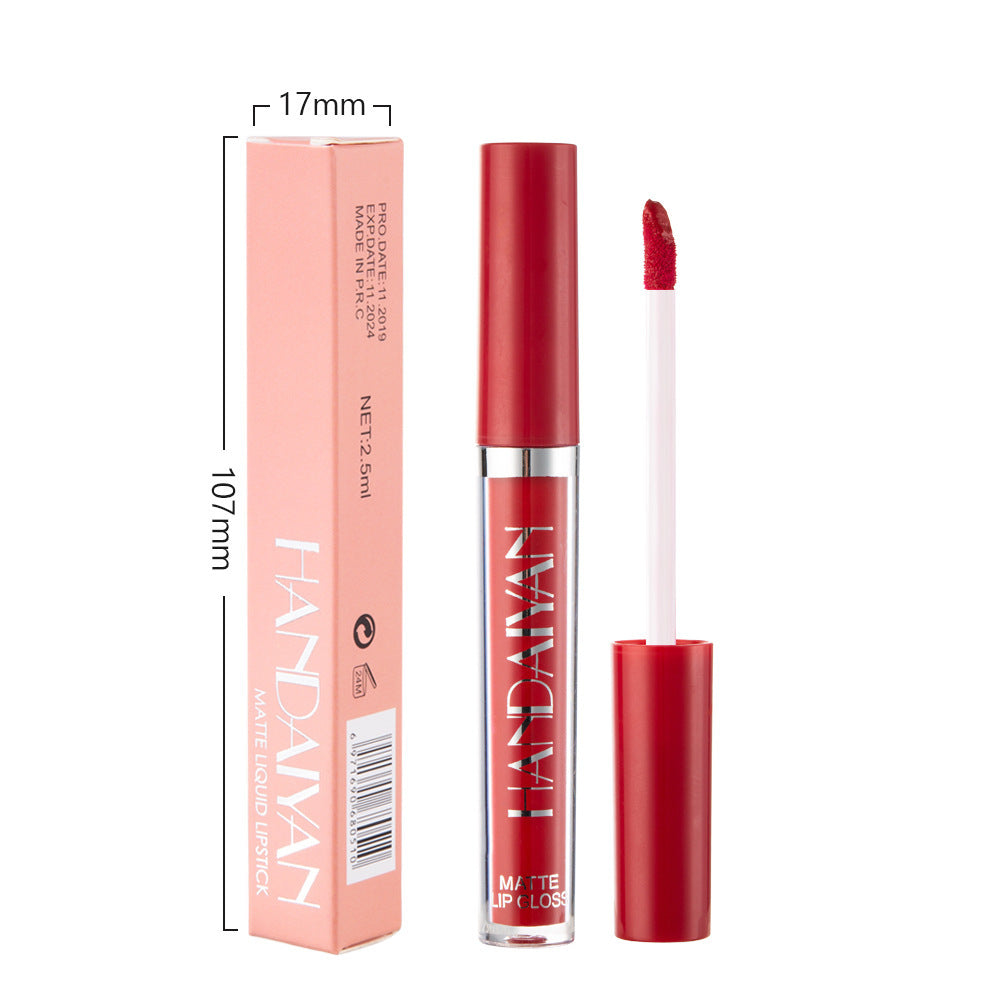 Matte Liquid Non - fading Non - stick Cup - shaped Lip Gloss, a Type of Liquid Lipstick