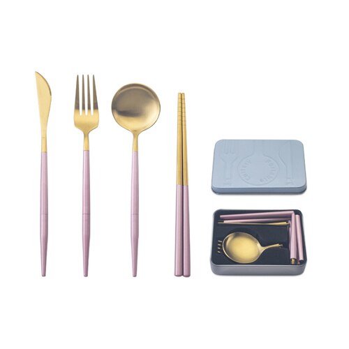 UKCOZY Pocket-Sized Portable Stainless Steel Dinnerware Set for Cake, Dessert, and Steak - Splittable Tableware Cutlery Ideal for Various Occasions