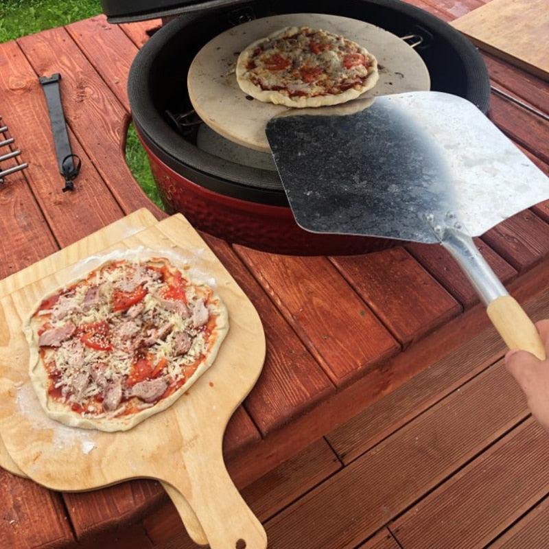 Eco-Friendly Wooden Pizza Peel Spatula - Essential Pizza Tools for Baking, Serving, and Pastry in the Kitchen