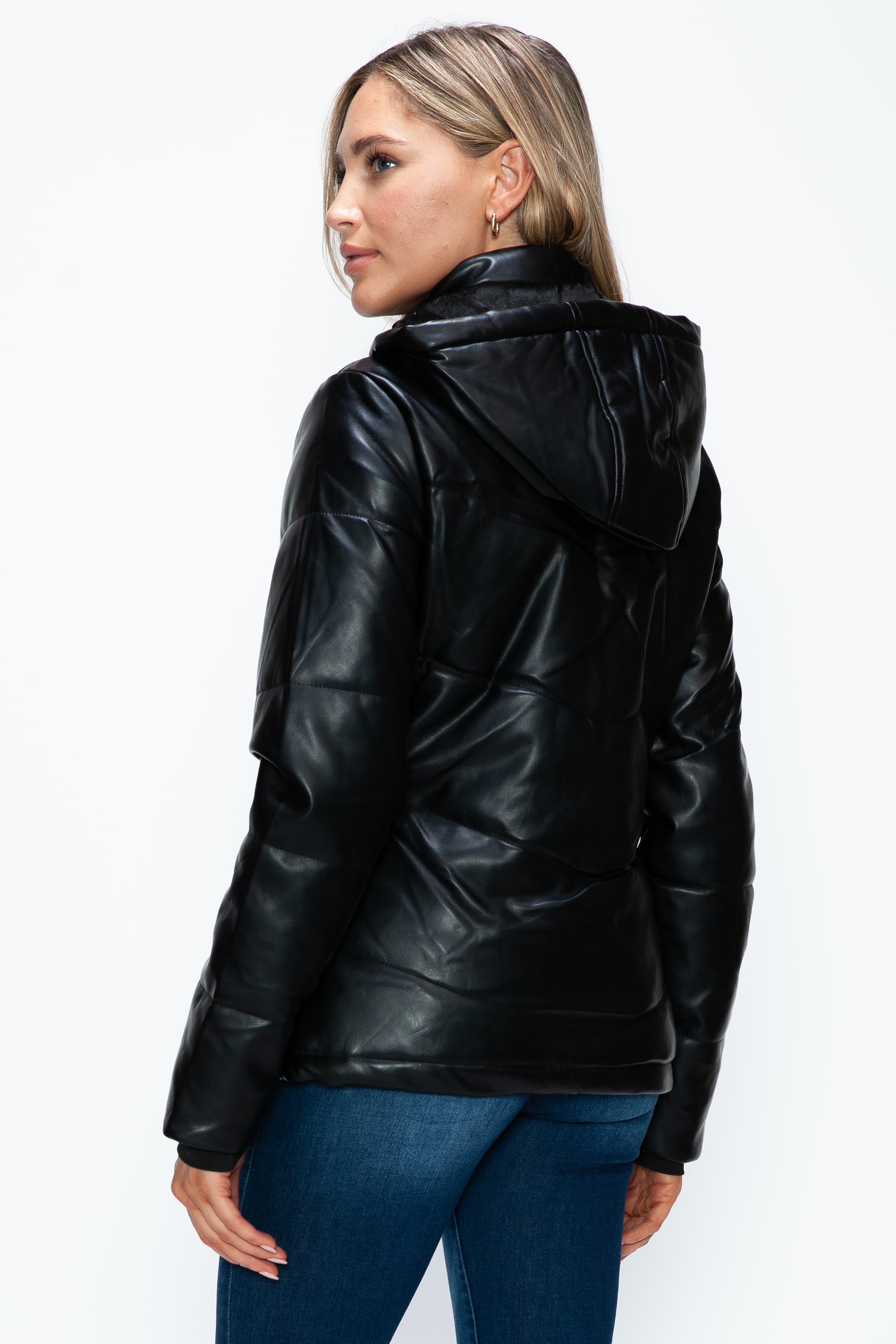 Versatile Pocketed Zip-Up Puffer Jacket with Detachable Hood