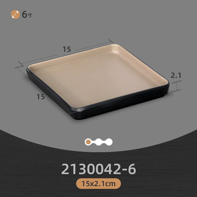 Eco-Friendly Korean Melamine Dinnerware and Flatware Set for Western-style Kitchen