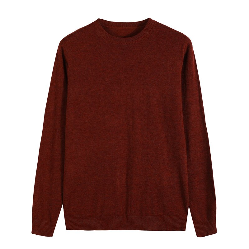 Men's Summer Casual Slim-Fit Computer-Knitted Solid Color Pullover Knit Sweater