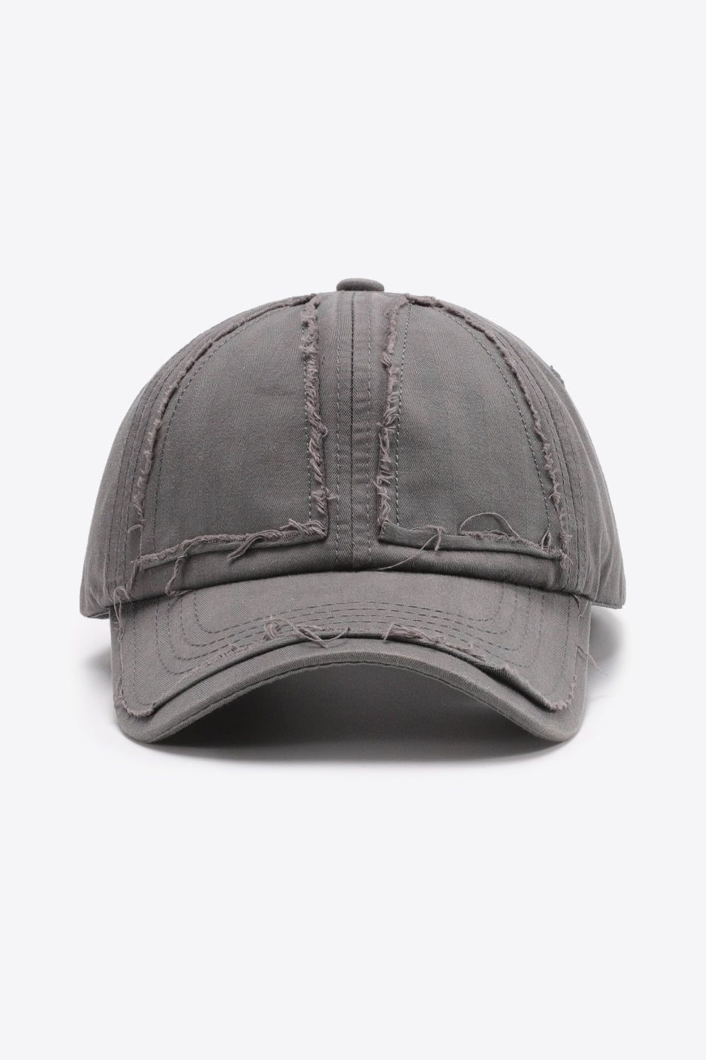 Fashionable Distressed Style Adjustable Cotton Baseball Cap for Everyday Wear