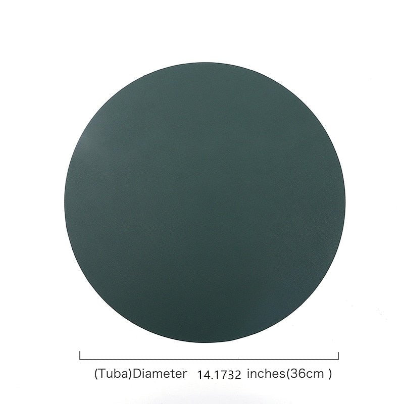 Insulating and Oil - Resistant PU Leather Placemats for Western Food Dining, Tableware Accessories, Bowl and Cup Coasters as Kitchen Decorations