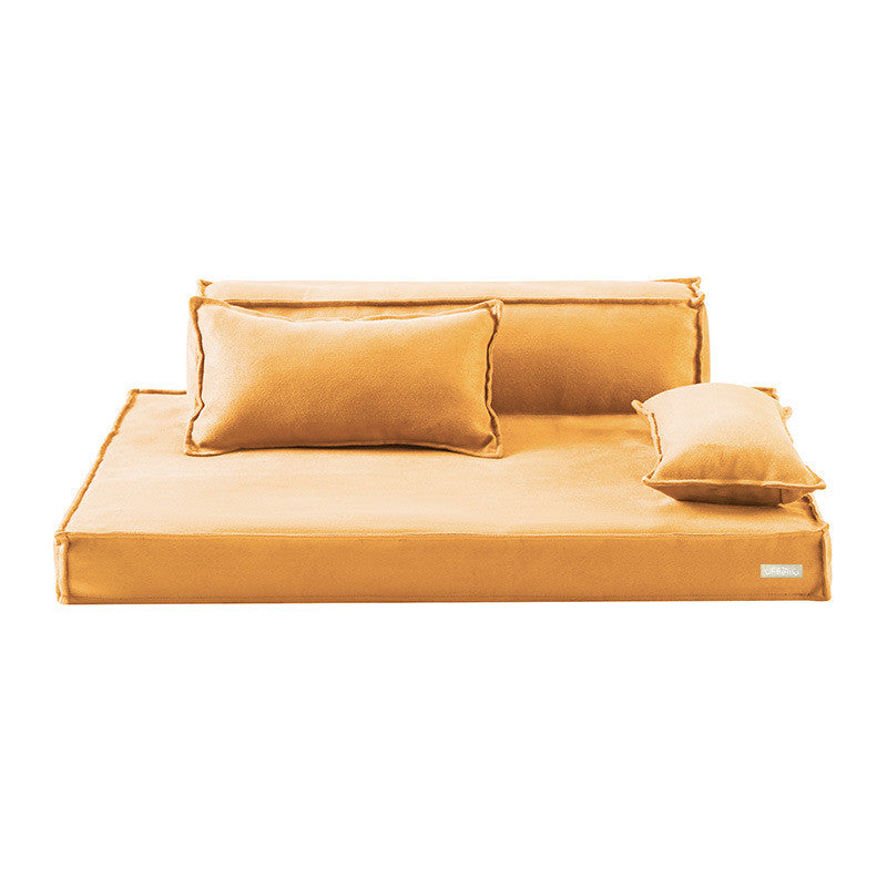 Waterproof Memory Foam Pet Sofa with Removable Suede Cover for Small and Large Puppy Pets
