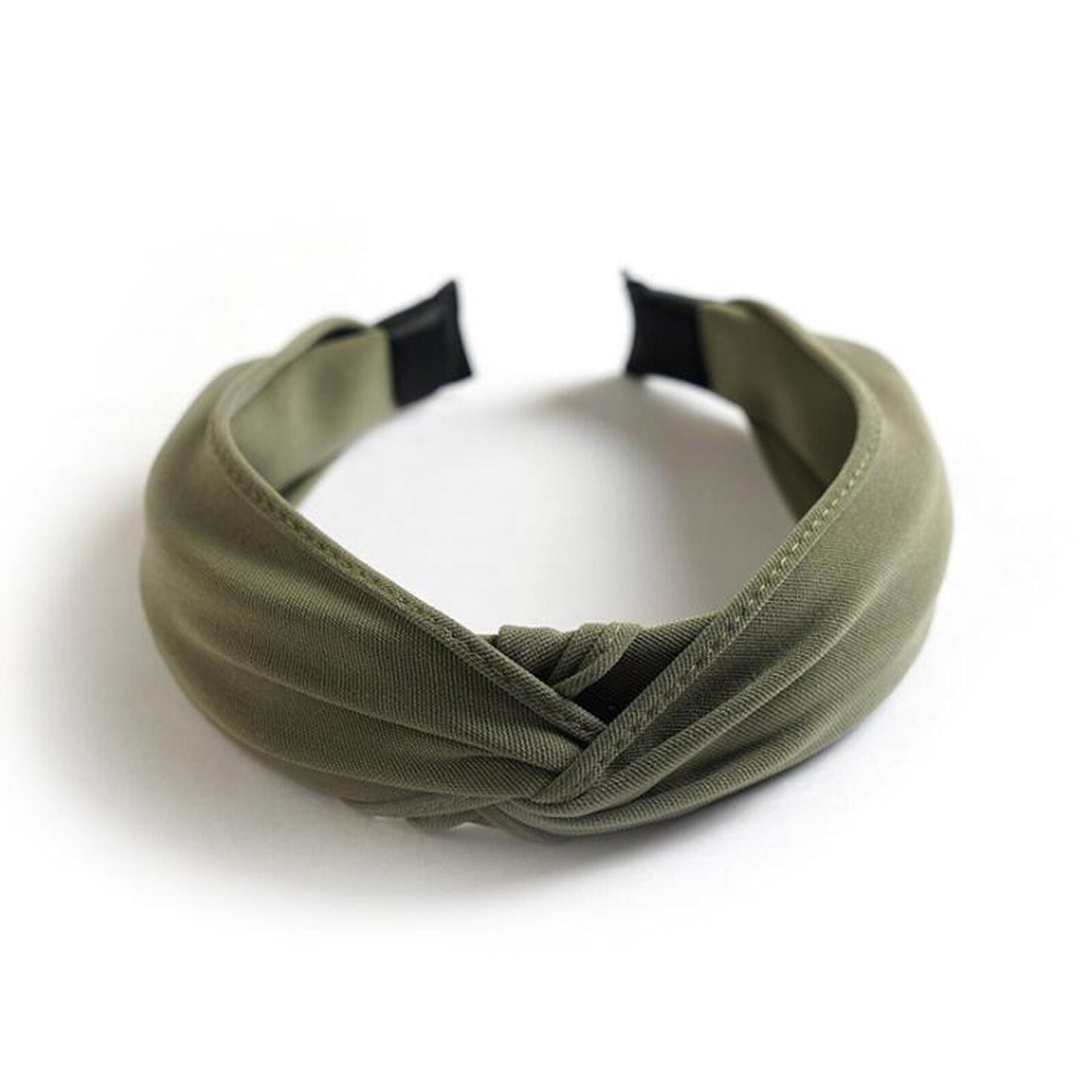 Stylish Women's Solid Polyester Hairband - Classic Hair Accessory for Girls
