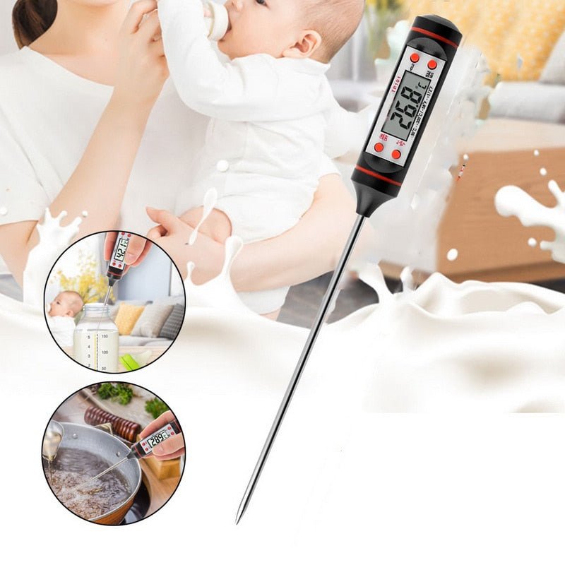 High - Precision Digital Kitchen Thermometer for Measuring Food, Meat, Milk, and Oven Temperatures - Essential Kitchen Measuring Tool