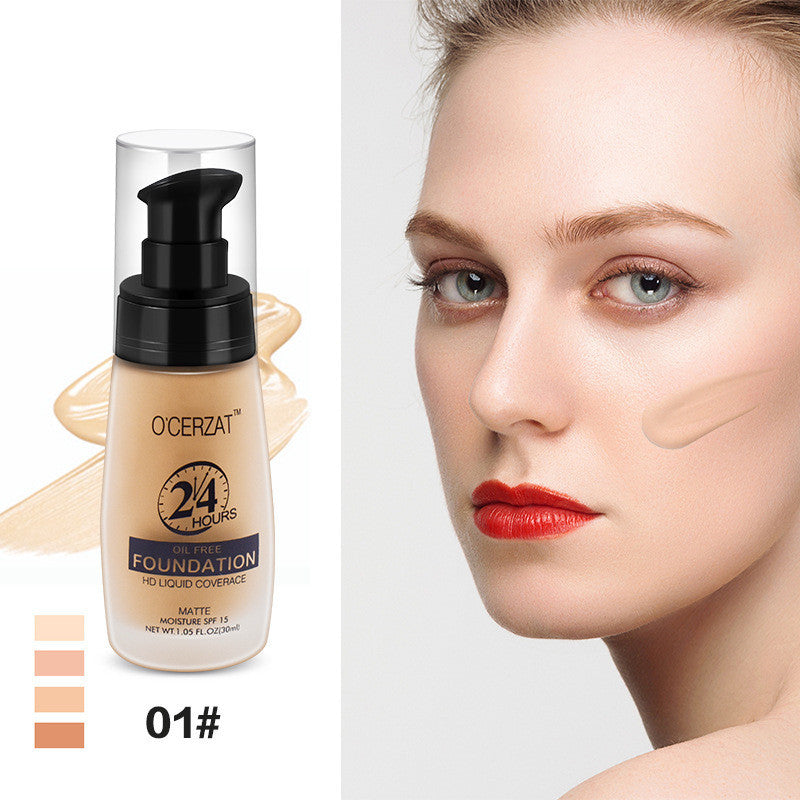 Long - Lasting, Oil - Controlling, Moisturizing and Non - Fading Liquid Foundation for General Skin with Sunscreen