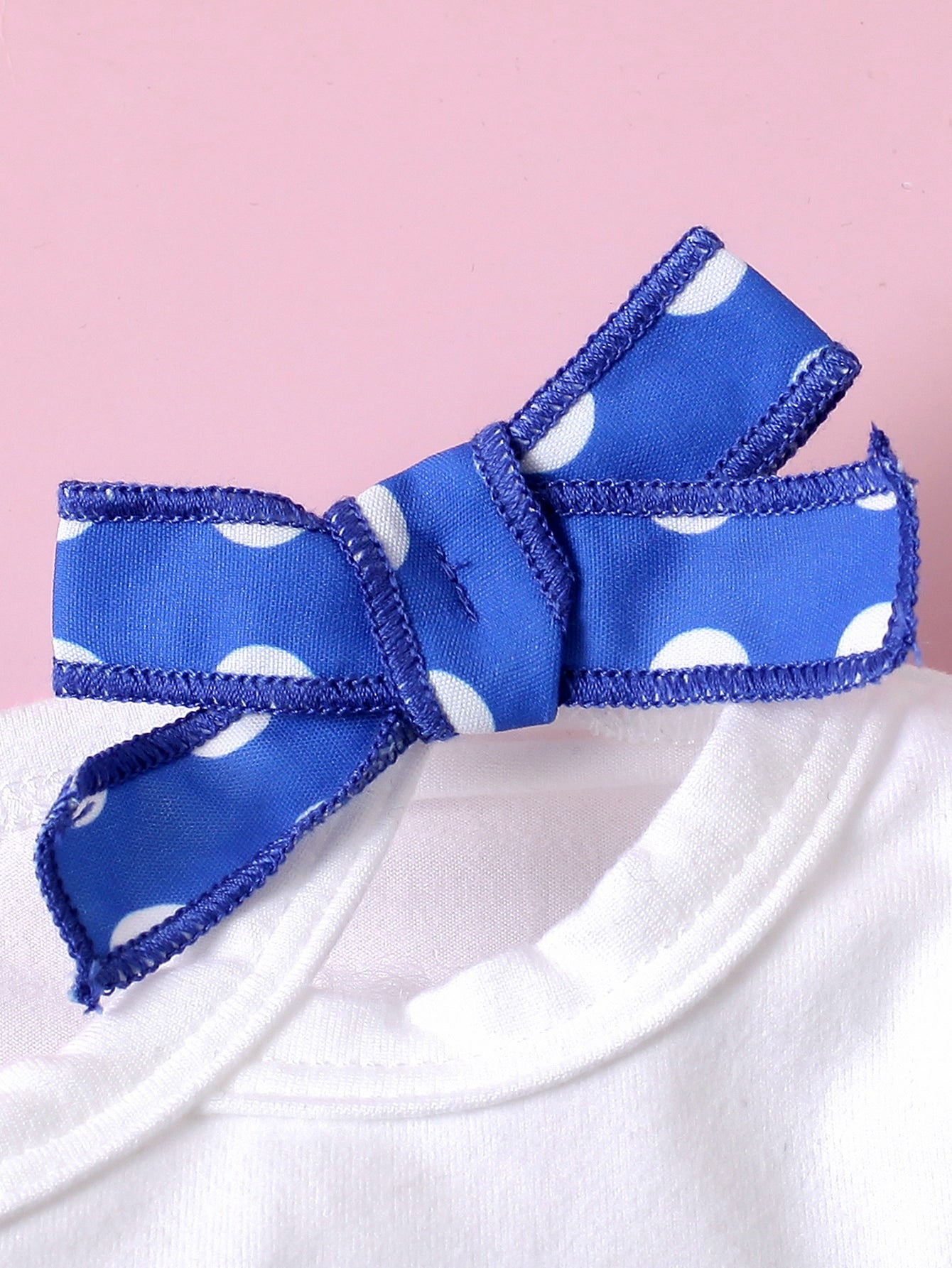Adorable Graphic Bow Detail Women's Top and Polka Dot Pleated Skirt Fashion Set