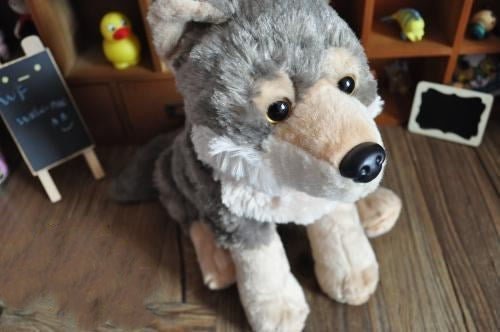 20cm - 29cm Grey Wolf Plush Toy for All Ages and Genders