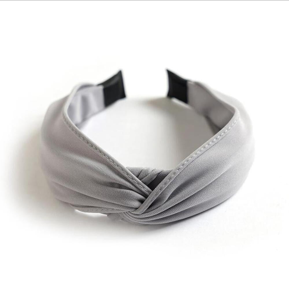 Stylish Women's Solid Polyester Hairband - Classic Hair Accessory for Girls