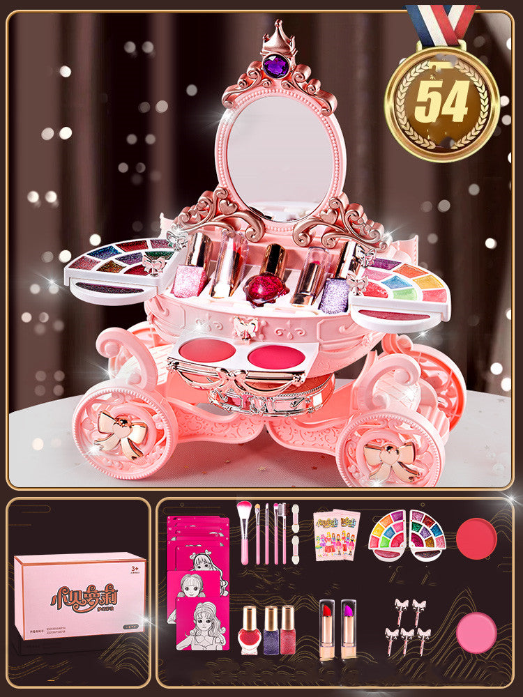 Girls' Toy Makeup and Nail Polish Set for Young Ladies