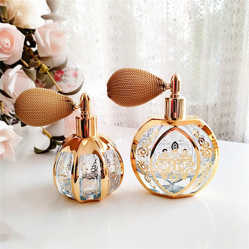 French-Style Gold-Plated Air Bag Design Perfume Spray Bottle