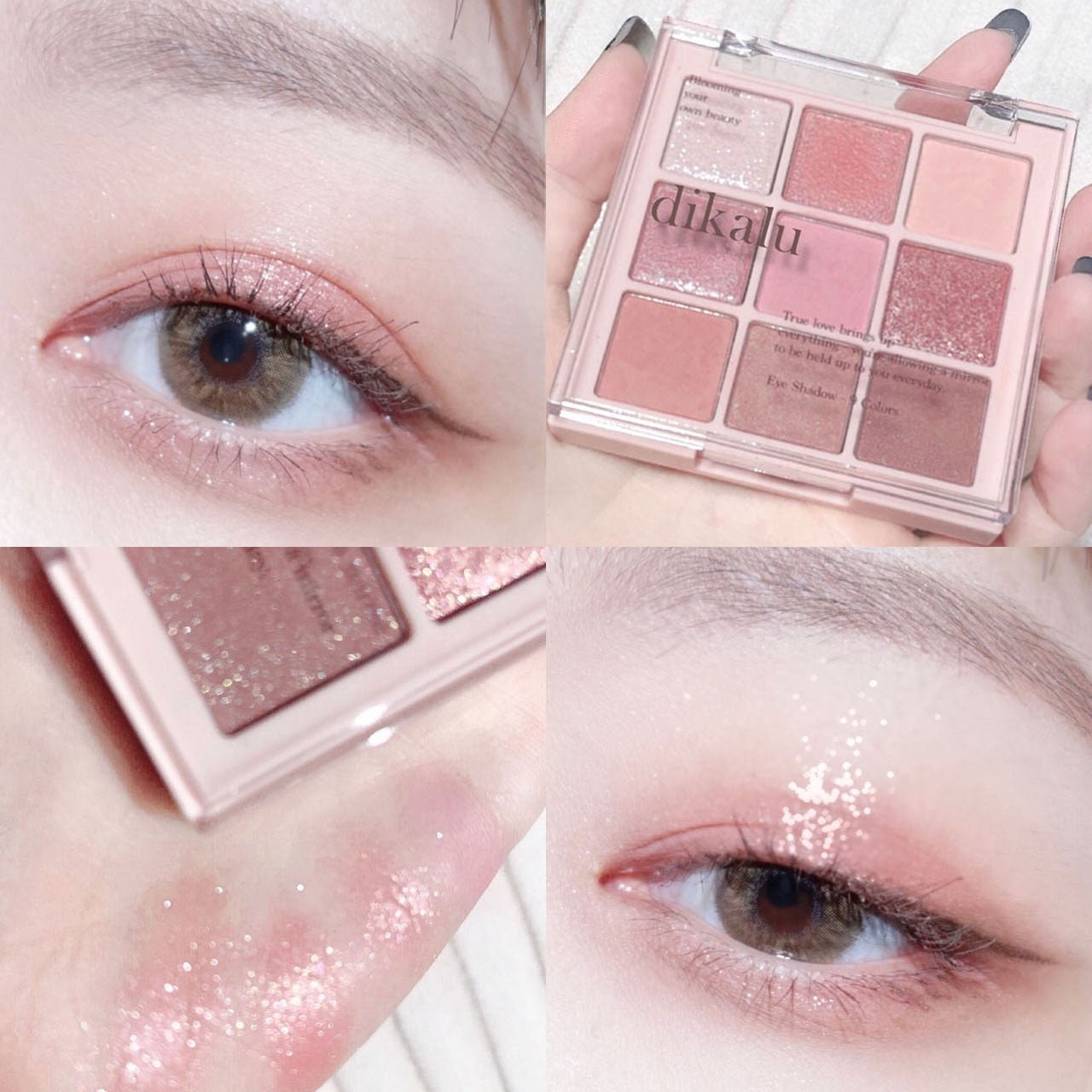 MOONBIFFY 9 - Color Long - Lasting Shimmer Matte Eyeshadow Palette for Korean - Style Makeup