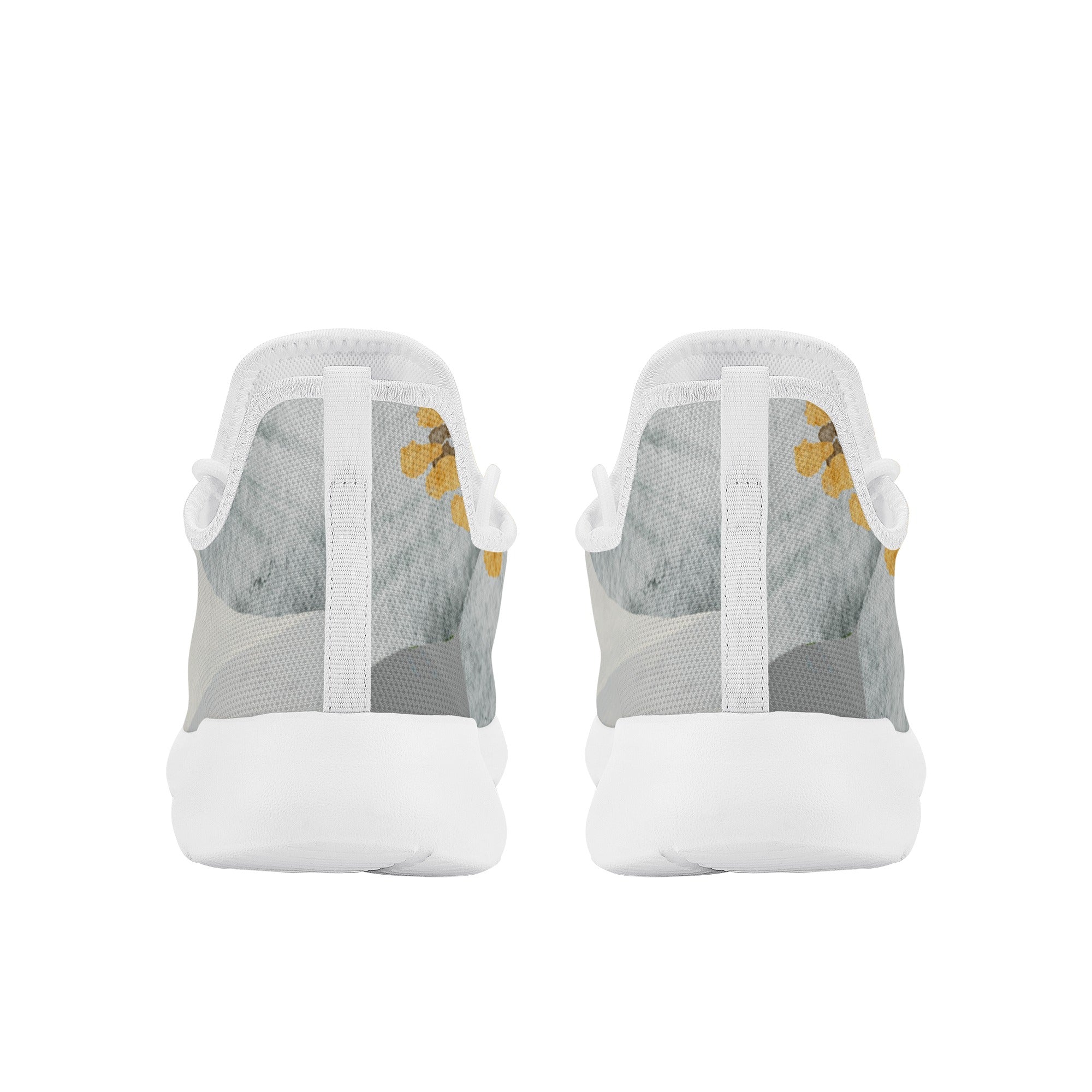 Men's Fashionable New Gray Soft Floral Mesh Knit Athletic Sneakers Designed by Dunbi