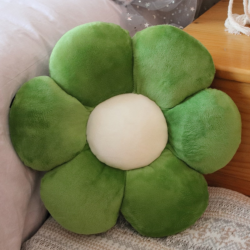 Soft Furry Plush Peach Blossom-Shaped Pillow for Baby Home Decor