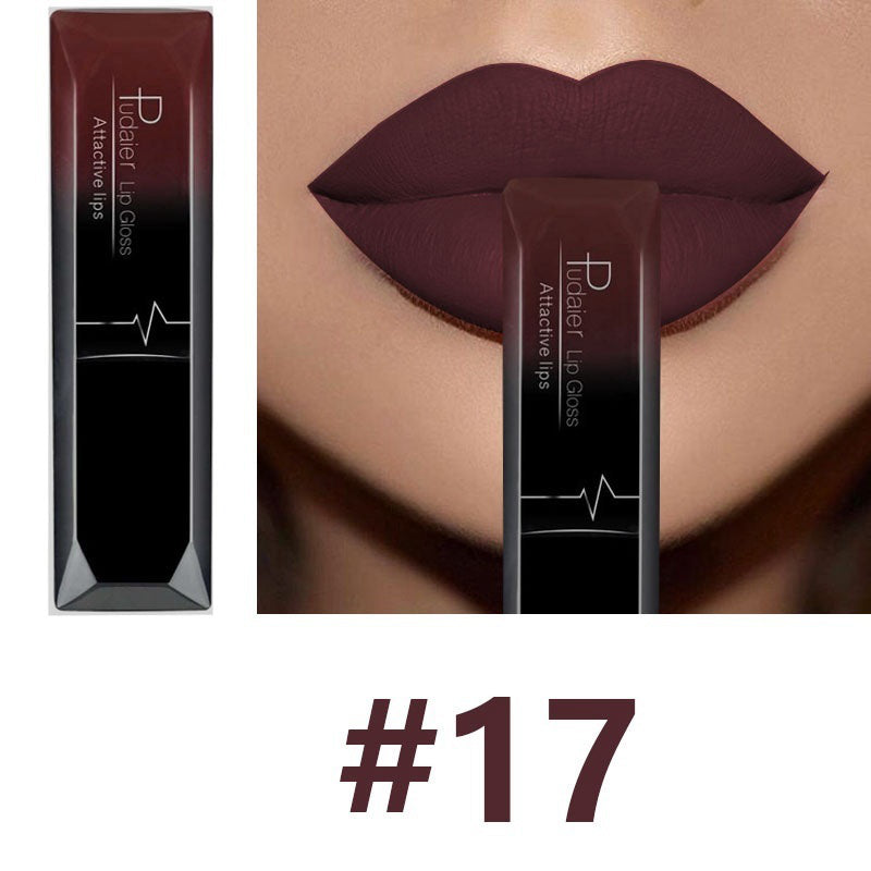 Long - lasting Waterproof Matte Lipstick with 21 Color Options