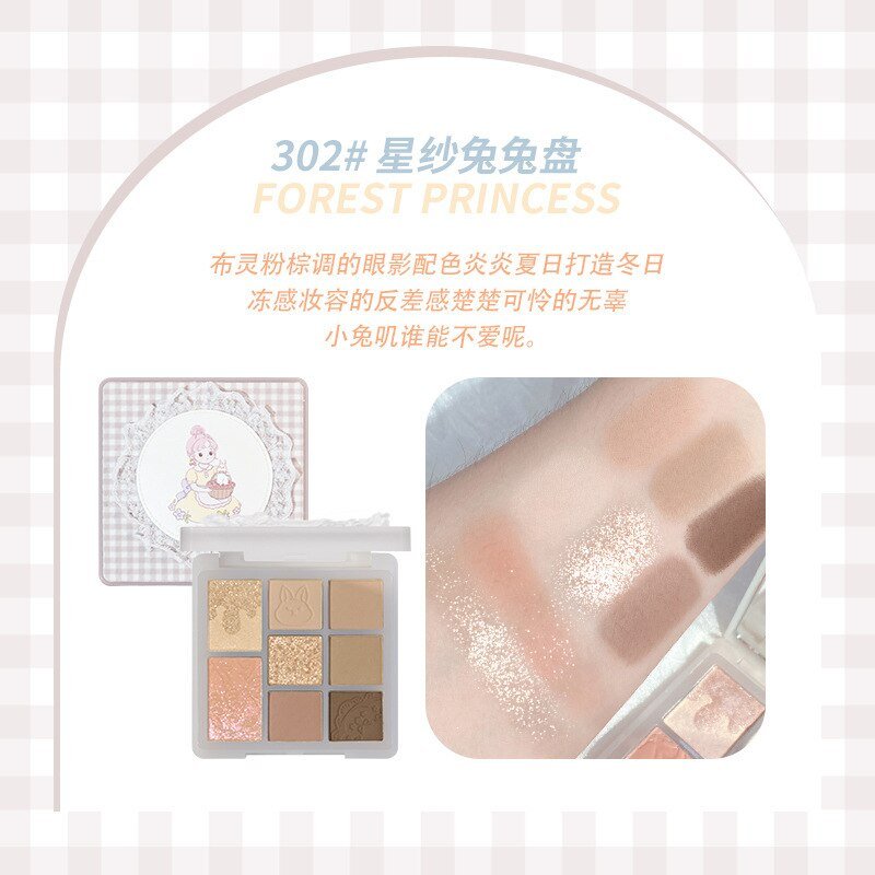 Gogotales Mori Princess 8 - Color Eyeshadow Palette: Shimmer, Matte & Glitter Makeup