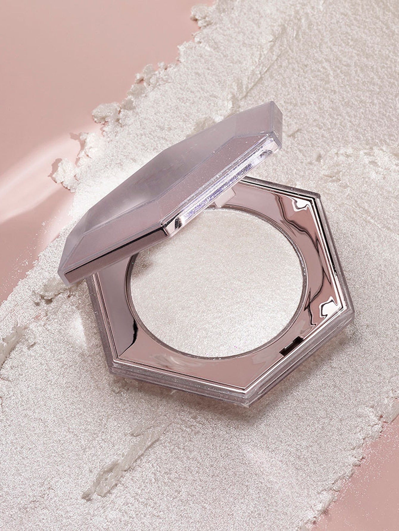 Empty Hexagonal Blush Box with a Sleeveable Shell