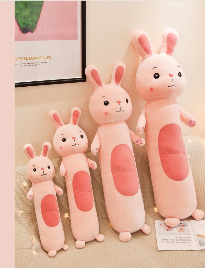 Soft Long Cylindrical Plush Toy Pillow in Multiple Animal Designs