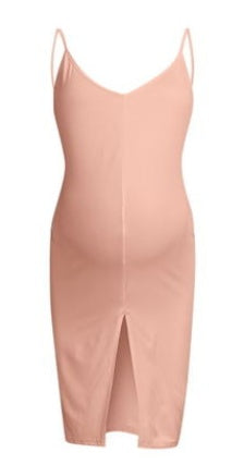 Stylish Loose-Waist Pregnant Party Dress with Splicing