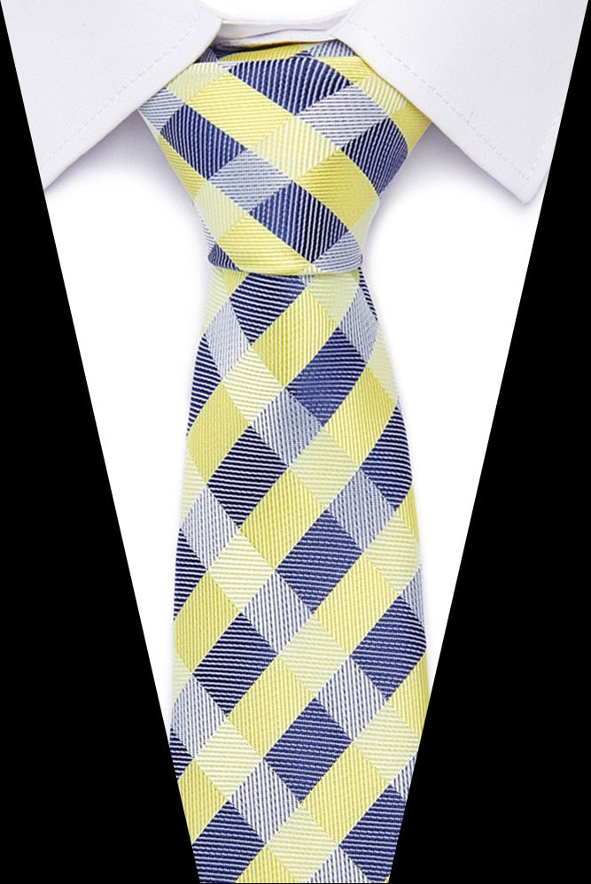 KissLuck Men's 100% Silk Classic Plaid Neckties in Multiple Colors
