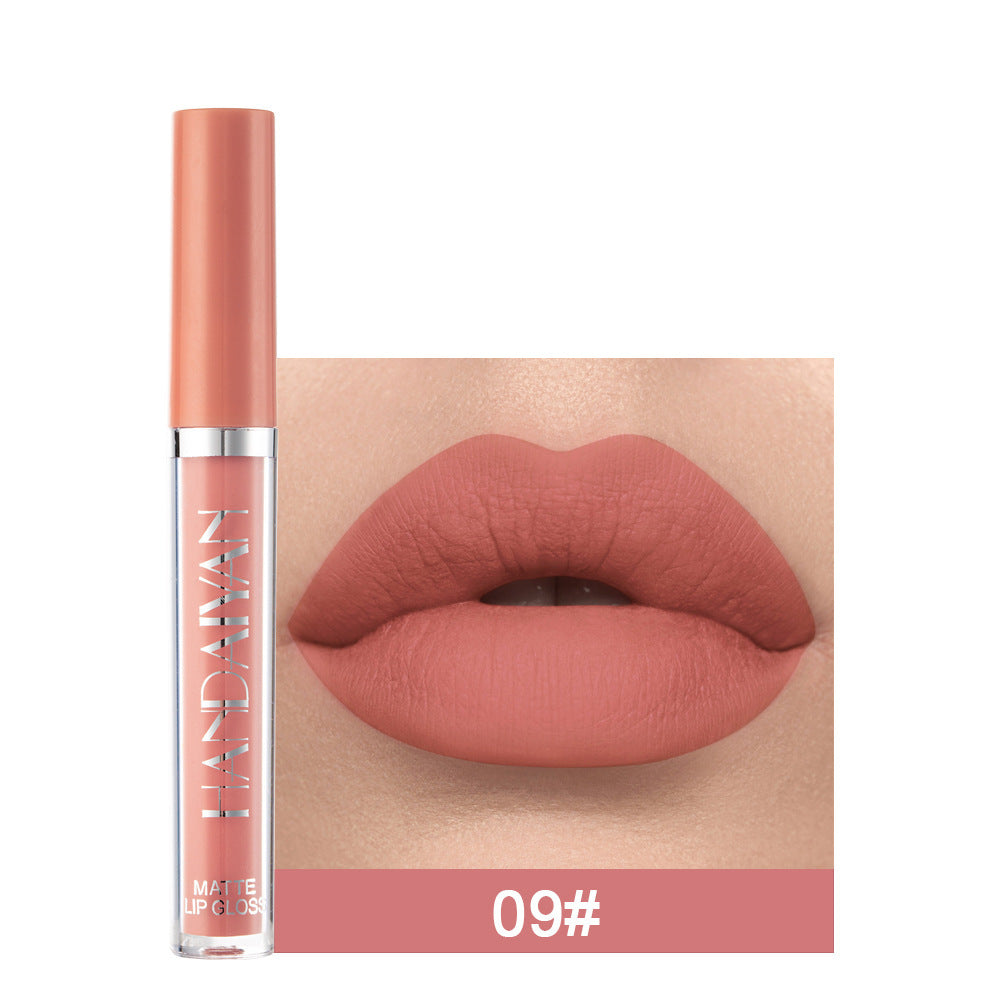 Matte Liquid Non - fading Non - stick Cup - shaped Lip Gloss, a Type of Liquid Lipstick