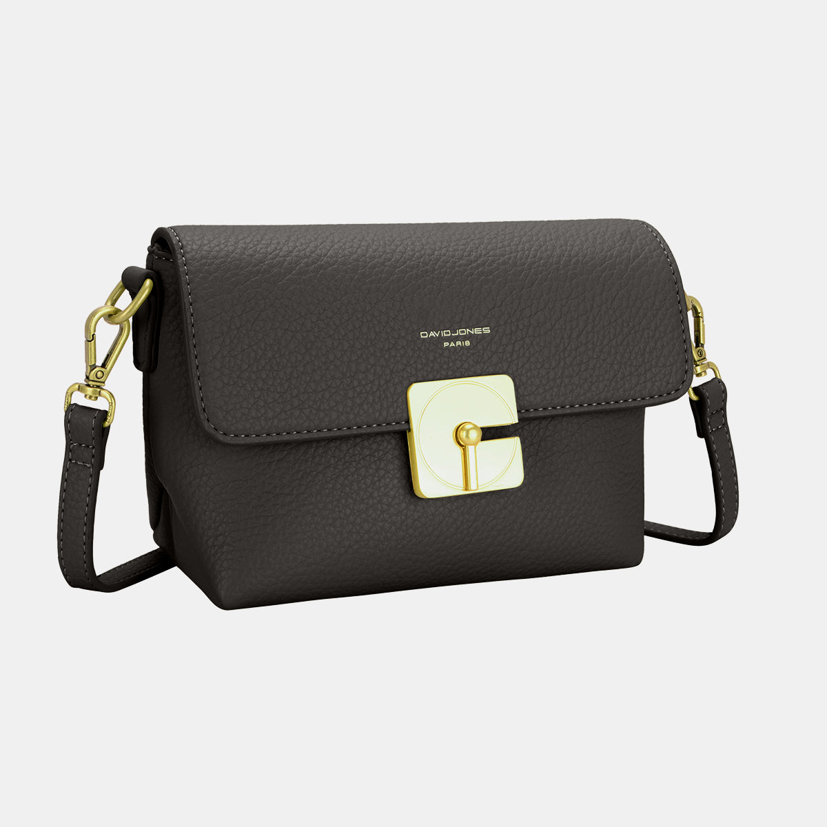 David Jones Fashionable Polyurethane Leather Crossbody Shoulder Bag for Everyday Use