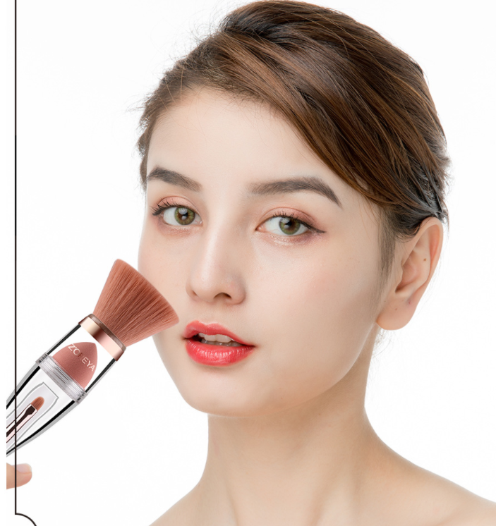 All - in - One Three - Function Makeup Brush Set for Powder, Paint, and Foundation Application
